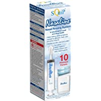 Squip Nasaline Nasal Irrigator with Pack of 10 Saline Sachets